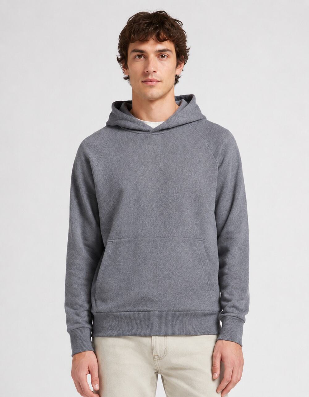 Everlane The Track Organic Cotton Hoodie Pullover Mens Small Heather Grey New